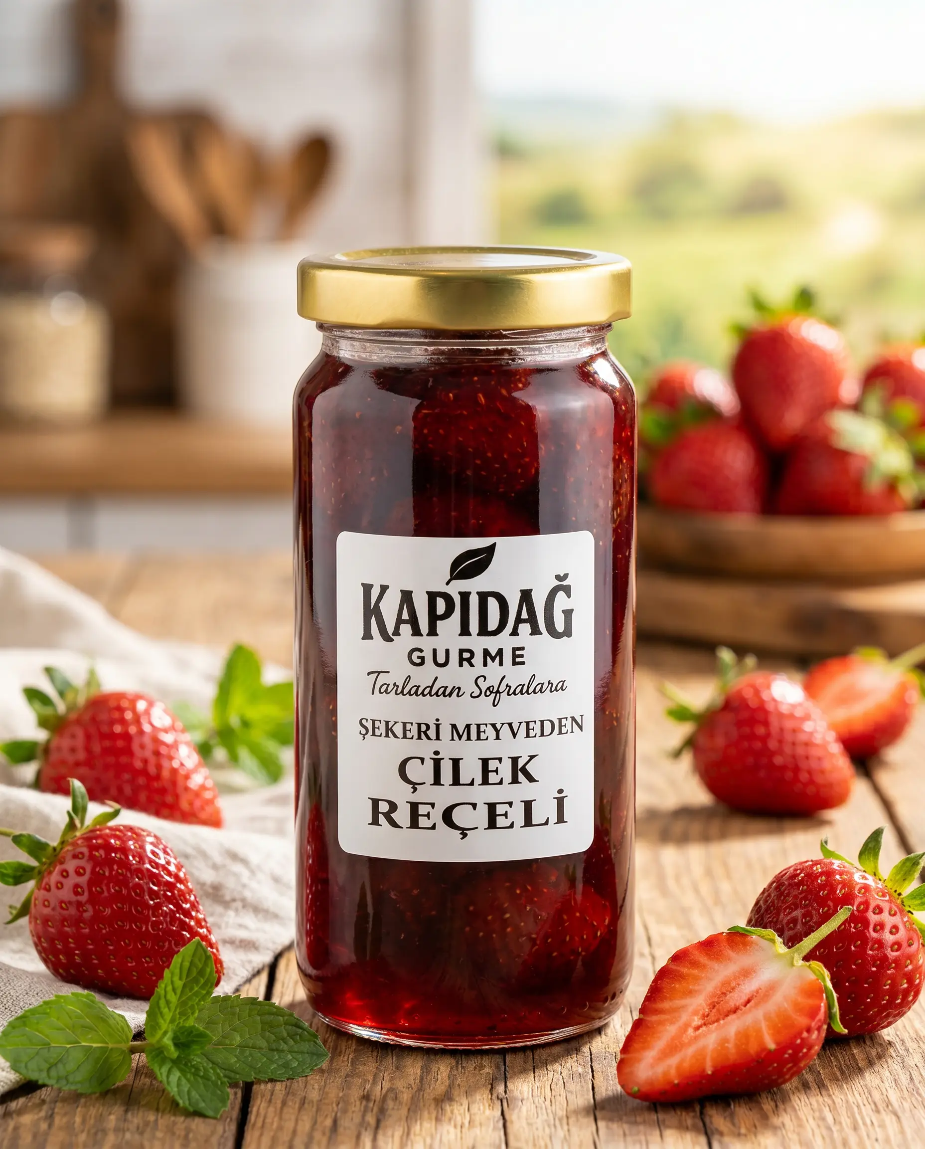 Kapıdağ Gurme Şekeri Meyveden Çilek Reçeli 300 gr